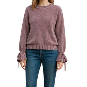 Cupio Light Purple Chenille Knit Sweater